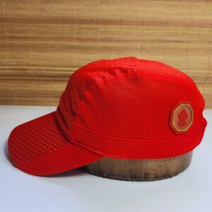 Canada Olympics Hat Cap Red Unisex Adult Rare Hook & Loop Hudson's Bay CO.